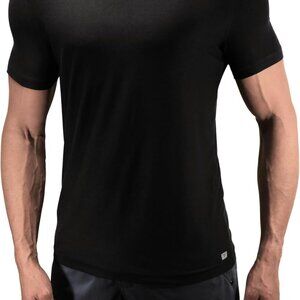 Slim Fit Aero Tee for Tall Men - Black Lightweight Athleisure